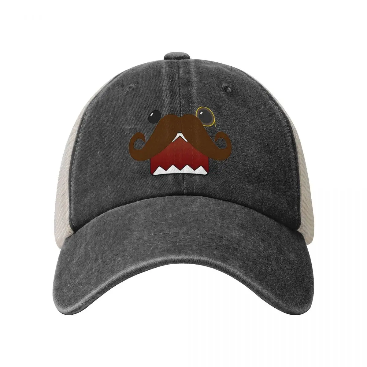 Mustache Domo Professor Domo Kun Doll Face Casual Baseball Cap Tennis Skate Trucker Hat Spring Unisex-Teens Cool Baseball Caps