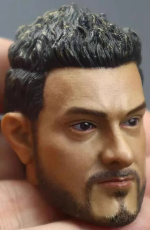 Na sprzedaż: Rzeźba głowy Aamira, aktora indyjskiego, w skali 1/6, wykonana z PVC, model zabawki do samodzielnego montażu dla figurek akcji 12-calowych PH COO.