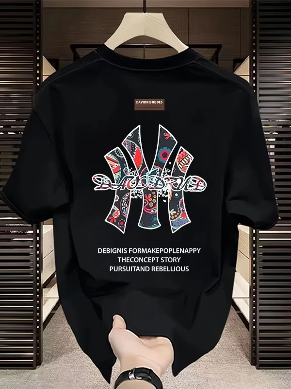 

2026 новая повседневная мужская футболка Sorona Ice Silk Cool Feeling High End, круглая, легкая, Sli, летняя модная одежда