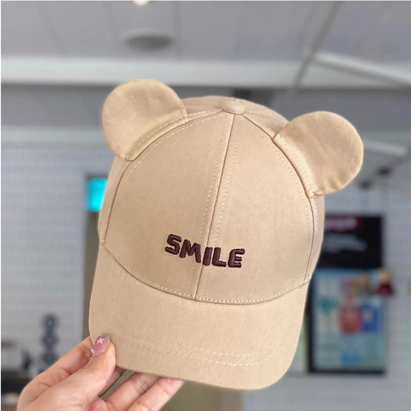 Luxury Little Letter Bear Children Baseball Cap Girls Boy Hats Kid Summer Outdoors Sunscreen Hats Fashion Child Gifts