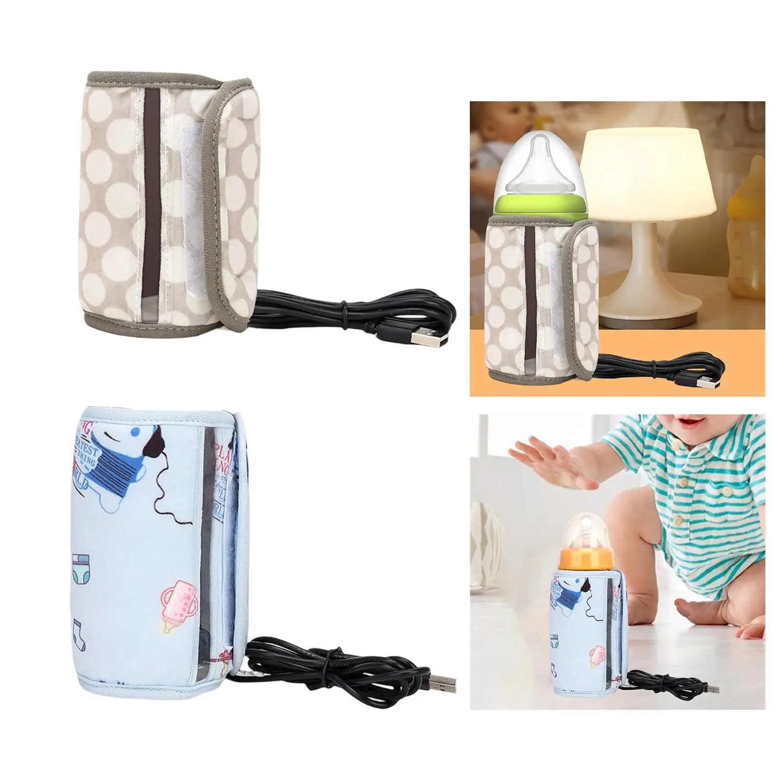 เครื่องอุ่นขวดนม เครื่องอุ่นนม Travel เครื่องทําความร้อน กระเป๋าสําหรับรถยนต์ เด็กทารก