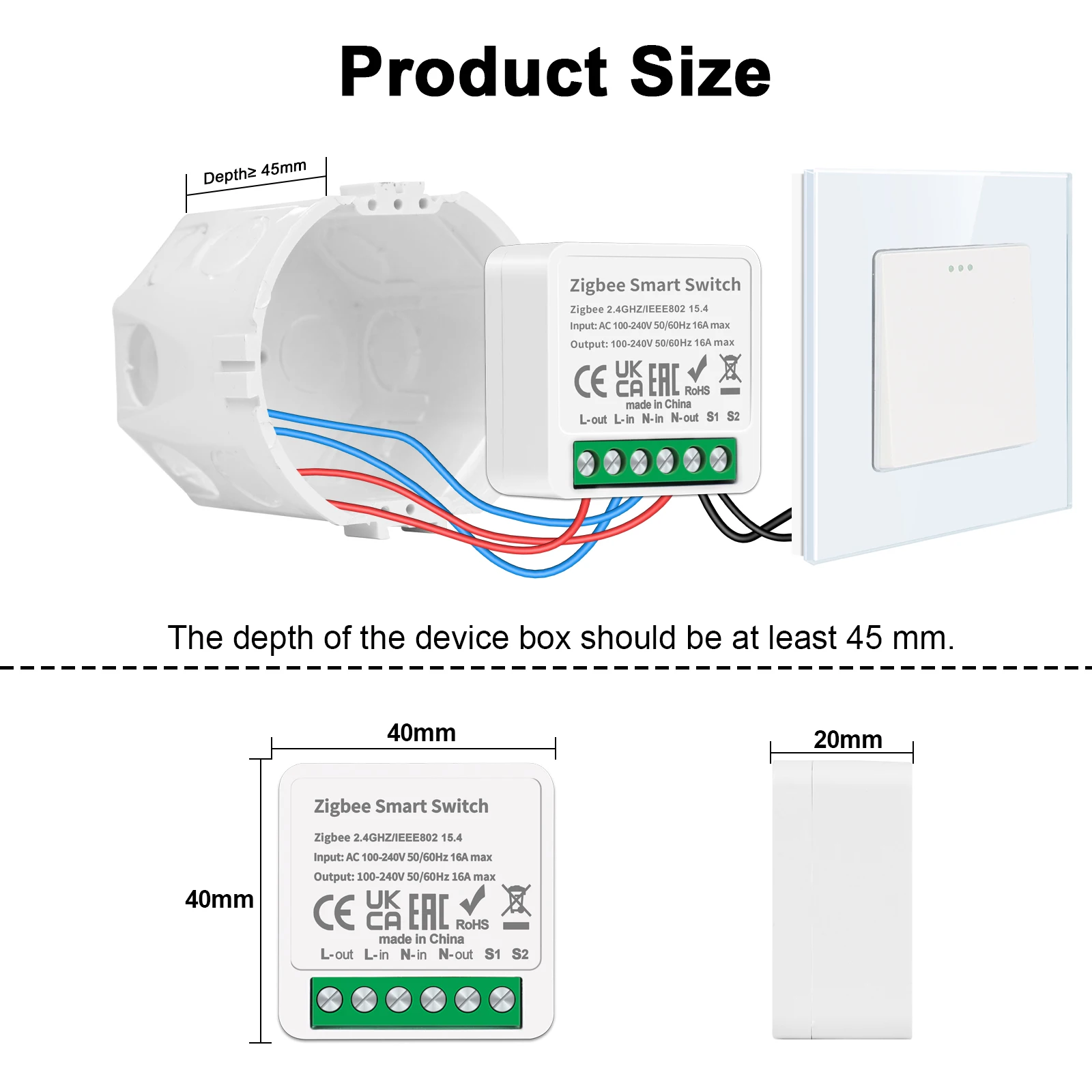 Tuya ZigBee Smart Light Switch Relay Module zigbee Touch Switches Function 1/2/3/4gang Glass Panels EU Wall Smart Socket Parts