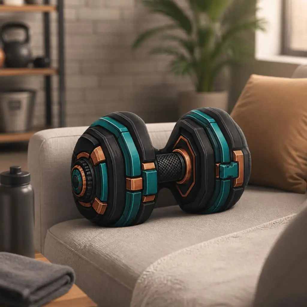Dumbbell Shaped Plush Pillow Weightlifting Cushion Strength Training Decor Stuffed Throw Pillow Fitness Gift Floor Cushion