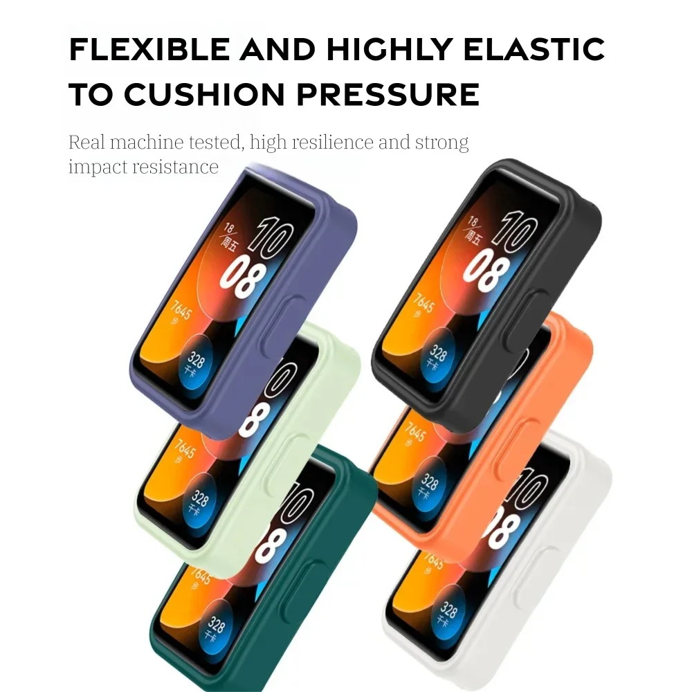 حافظة من السيليكون الناعم لهاتف هواوي باند 7 8 9 10 واقي ساعة ذكية رياضية ملحقات ساعة مقاومة للماء لهاتف Honor Band 9 10 #5