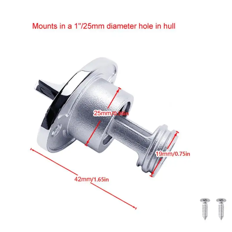 Tapones de drenaje para barcos, Kit de tapones marinos de acero inoxidable con tornillos, tapón de drenaje impermeable a prueba de óxido con anillo