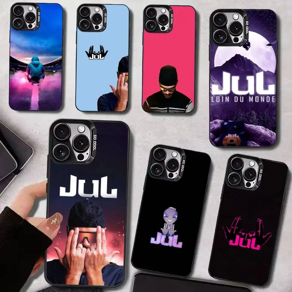 

J-JuL Rapper C'est Pas Des Lol Phone Case For iPhone 17,16,15,14,13,12,11 Plus,Pro Max,Colored Silver Phone Case