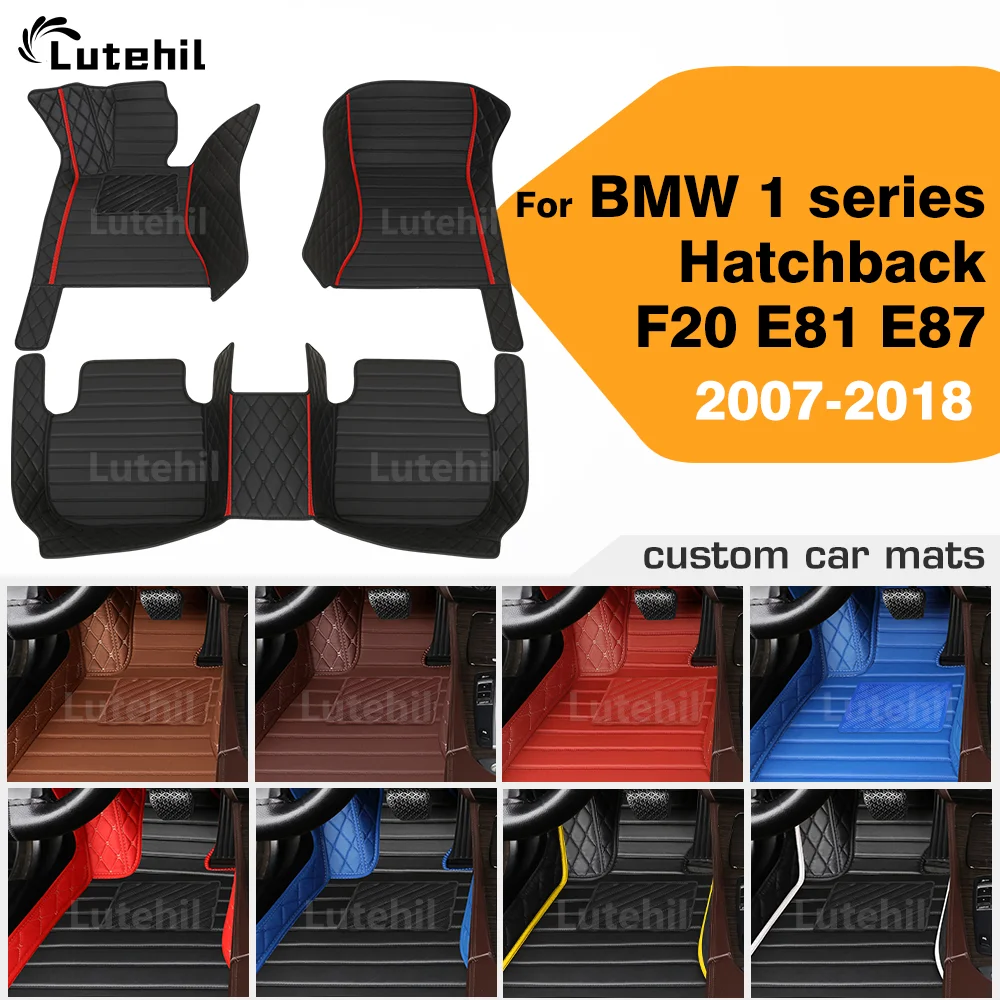

LUTEHIL For BMW 1 series Hatchback F20 E81 E87 2007-2018 Custom Car Floor Mat Automobile Carpet Interior Accessories Protective