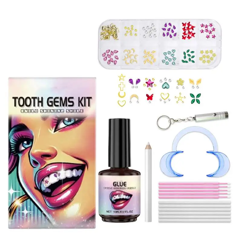 

Tooth Gem Kit Stylish Tooth Jewelry Decoration Stylish Tooth Jewelry Gems Kit for Teeth Fashionable Crystal Teeth Gemstone Decor