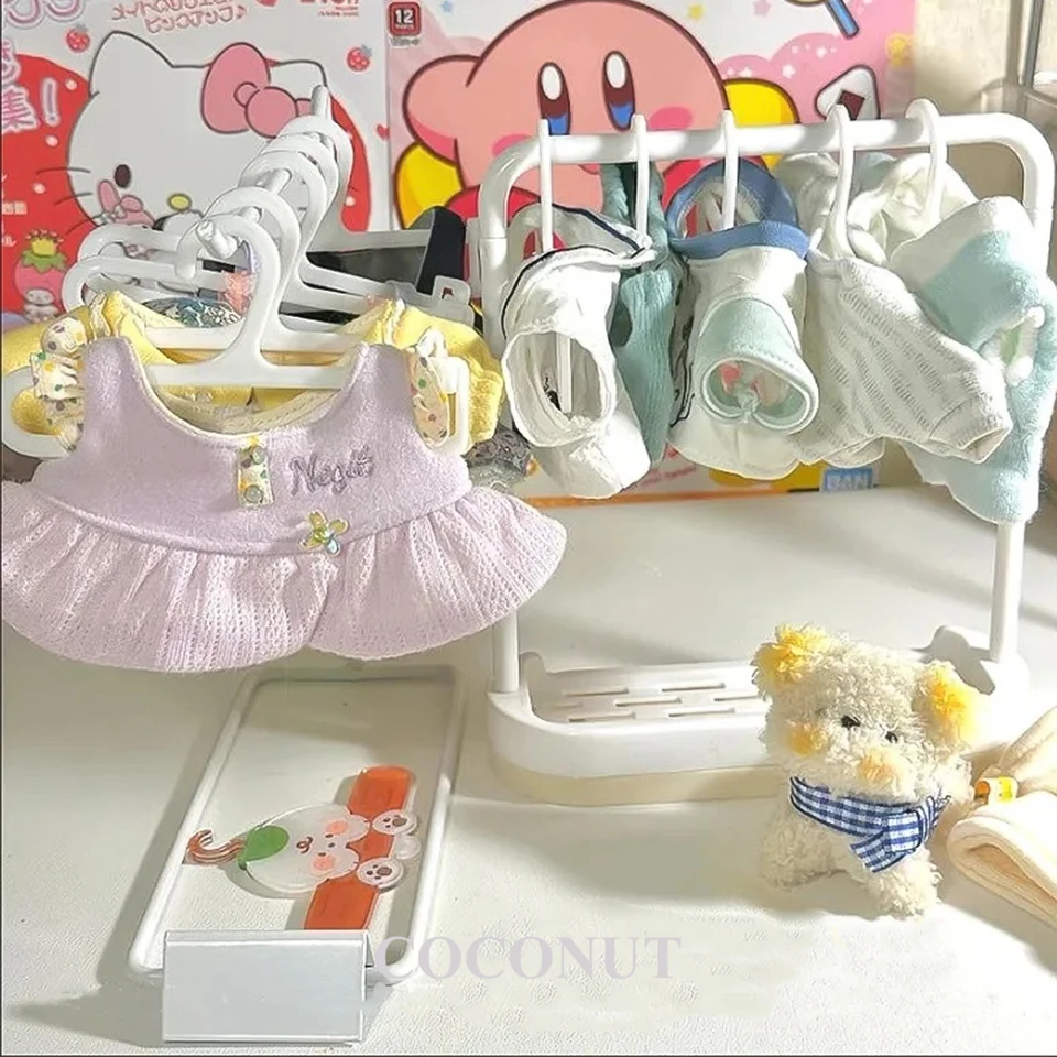 Norhogo 3-delige Poppenkleding Voor 17 Cm Labubu - Beige Suspenbroek + Hoed, Handgemaakt