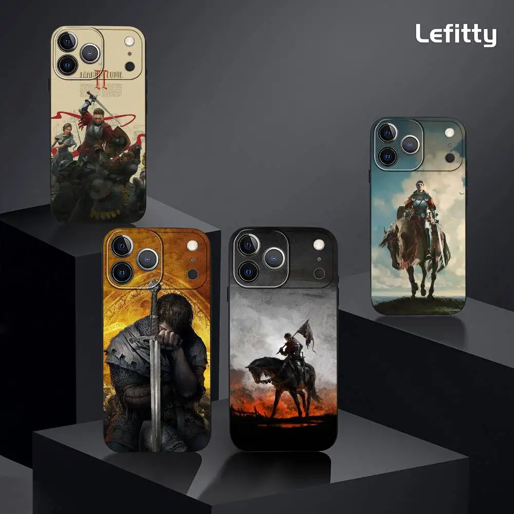 المملكة تأتي Deliverance حافظة هاتف آيفون 17 16 15 14 13 12 11 Pro Xs Max Mini XR X Plus أسود متجمد لينة شل Funda