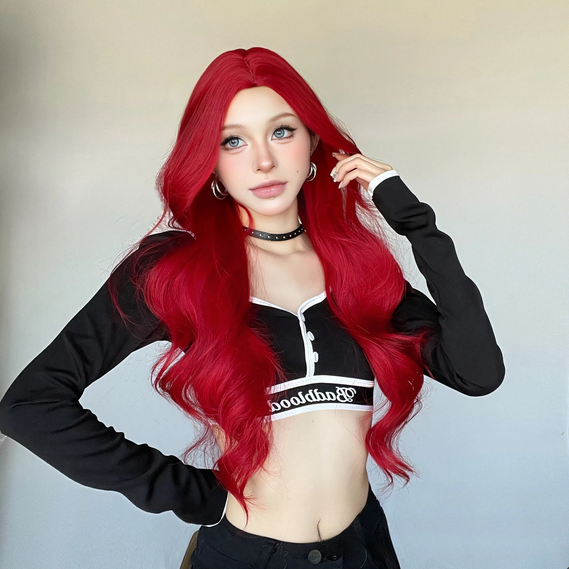 

Европейский и американский длинный волнистый синтетический парик с пробором посередине, цвет белое золото, длинные кудрявые волосы, головной убор из синтетического волокна.