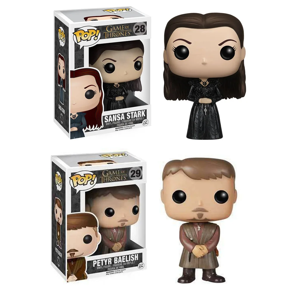 Funko Pop Television Games Sansa Stark #28 Petyr Baelish #29 Thrones Vinyl Action Figure Toys Gifts for Children