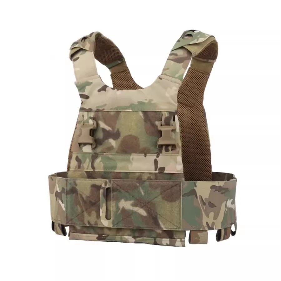 Lightweight Tactical Vest Sleeveless Camo Pattern Ferrostyle Airsoft Plate Carrier Folding Breathable Portable Hunting Mag Pouch