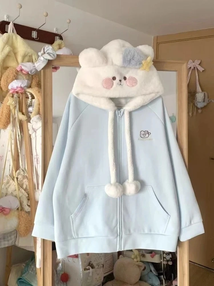 Sweet Japanese Kawaii Short Overcoats Women Lolita Thin Jacket Female 2000s Vintage Clothing Street Wear Dress Coats Y2k Autumn