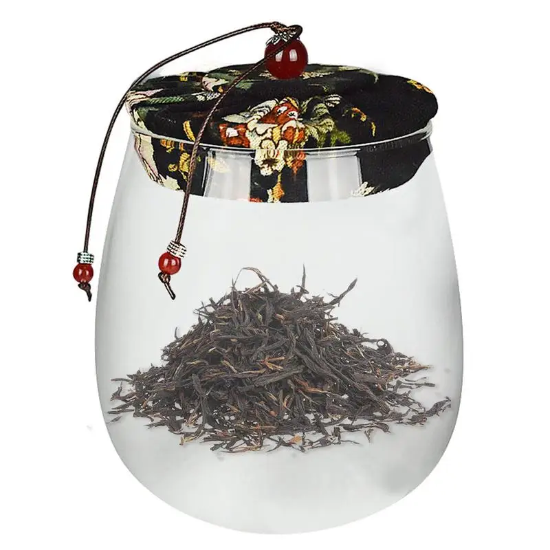 Tarro de almacenamiento de vidrio hermético multiusos, lata transparente a prueba de fugas, recipiente para té, lata de almacenamiento, contenedores de frutas y verduras para té y dulces