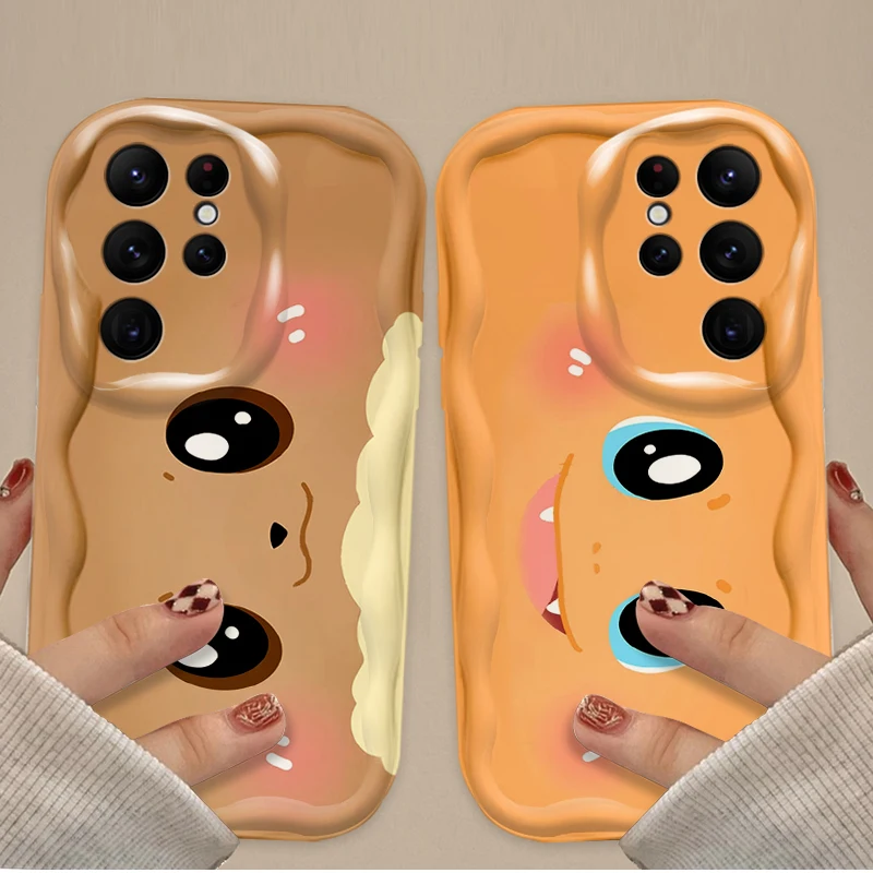 Cartoon P-Pokemon Charmander Case For Samsung Galaxy S24 Ultra S23 S22 Plus S21 S20 FE A25 A55 A35 5G Silicone Shockproof Funda