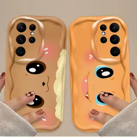Cartoon P-Pokemon Charmander Case For Samsung Galaxy S24 Ultra S23 S22 Plus S21 S20 FE A25 A55 A35 5G Silicone Shockproof Funda