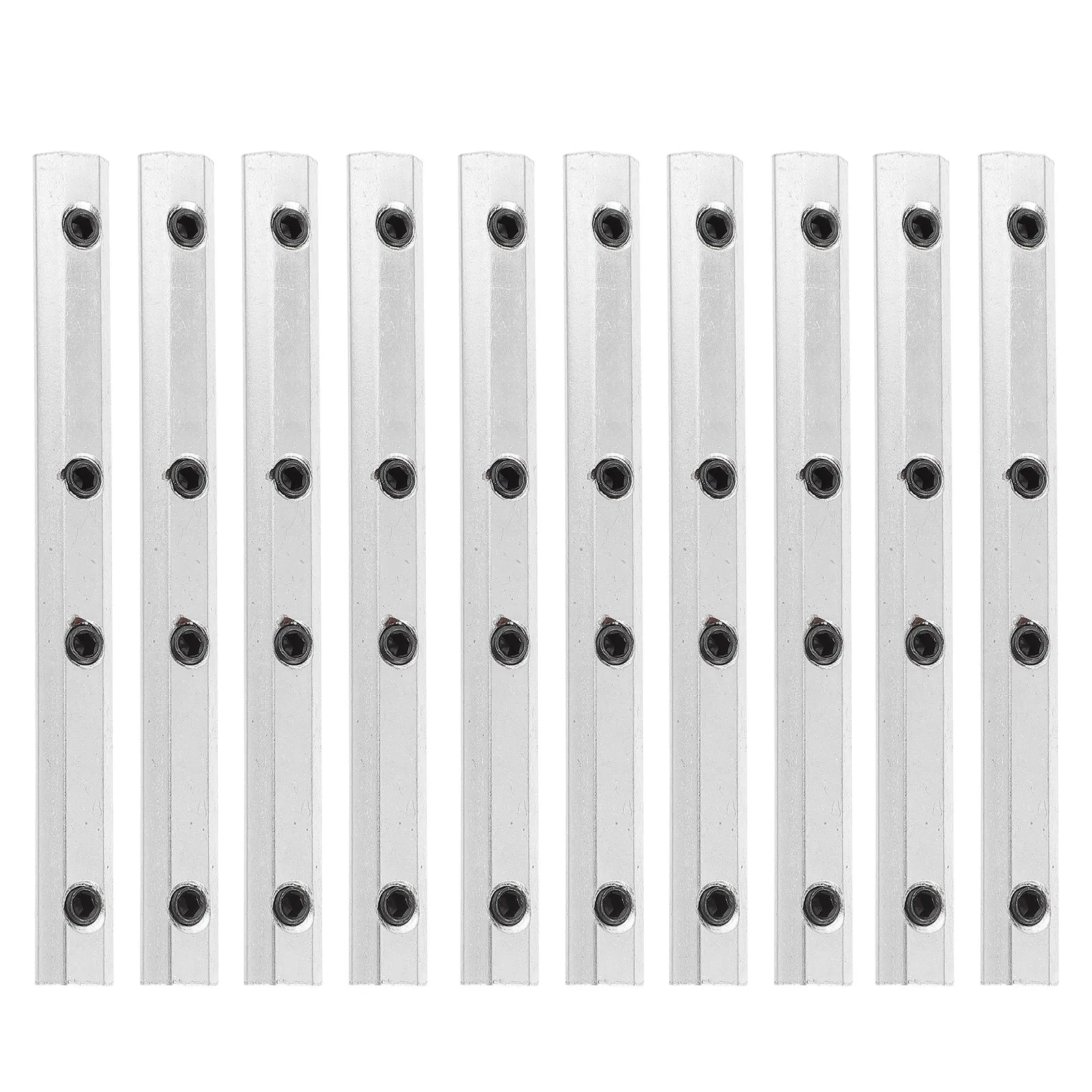 10Pcs Zinc Plated Carbon Steel Straight Link Connector for Aluminum Profile Extension Joints Cnc Router 3D Printer Frame
