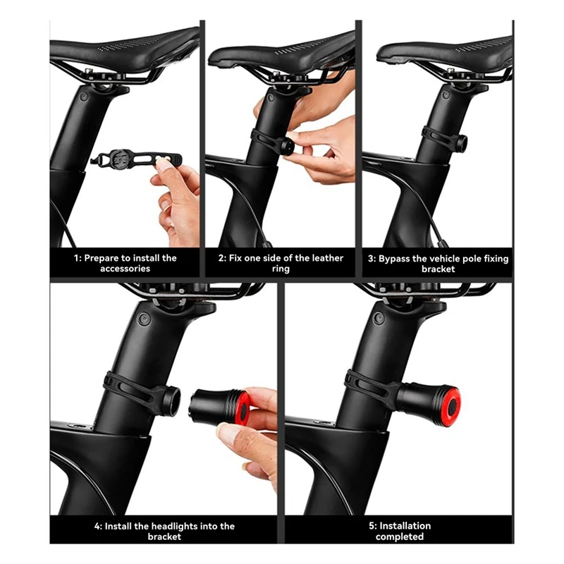 Bike Tail Light,Brake Sensing Bicycle Rear Lights for Night Ride,Bike LED Back Lights Type C Rechargeable-A46I