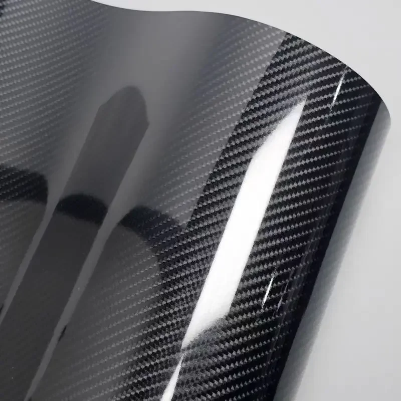 Hochglänzende 4D 6D Schwarze Carbonfolie, Autofolierung für Auto & Motorrad – Detail 5