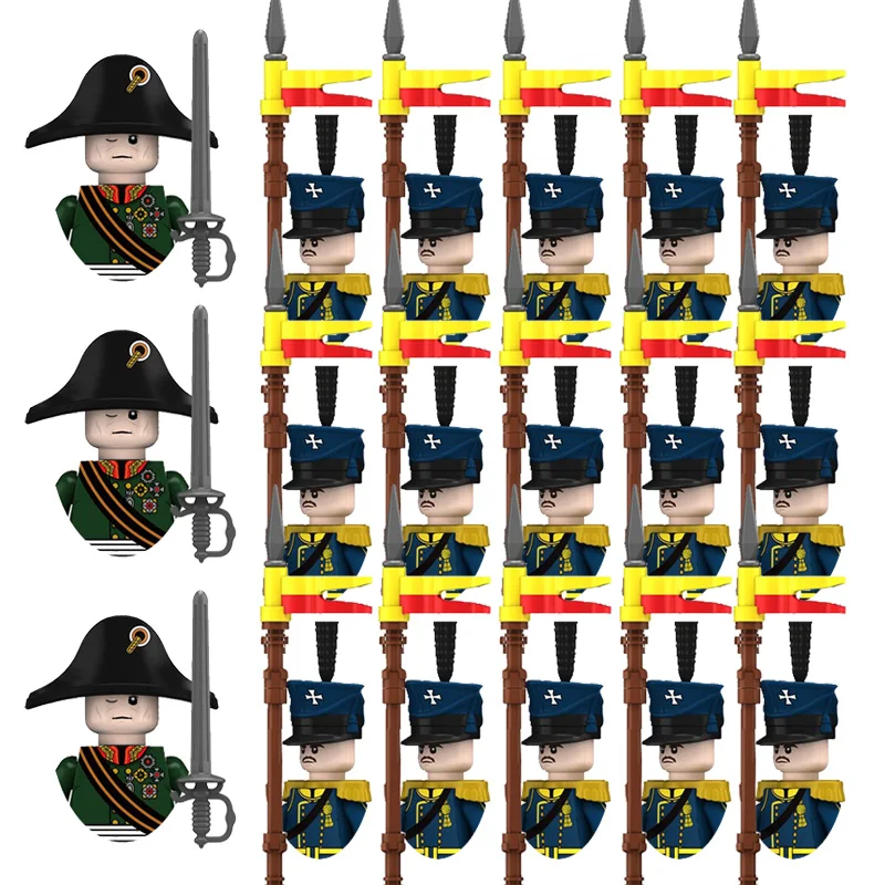 شخصيات عسكرية لبنات بناء للأطفال ، الحروب النابليونية ، جندي المارشال العام ، جزيئات صغيرة ، نموذج سلاح تصنعه بنفسك ، بدلات للأطفال ، ألعاب هدايا