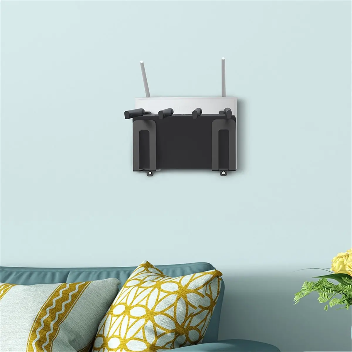 A46U Universal Wall-Mounted Shelf for Laptops, Keyboards, Tablets, Routers, Modems, Cable Boxes, 22-Pound Capacity