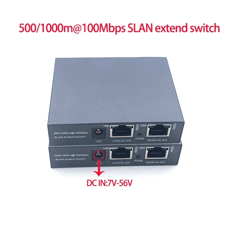 

2 порта скидки 500/1000m @ 10/100 Мбит/с SLAN extendo POE коммутатор 802.3AT/AF poe 48V DC supply 7V-56V