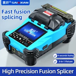 SAIVXIAN-empalmador de fusión de fibra óptica FTTH, juego completo, máquina de fusión en caliente, Visor de fibra óptica, kit de herramientas, nuevo, A-87S