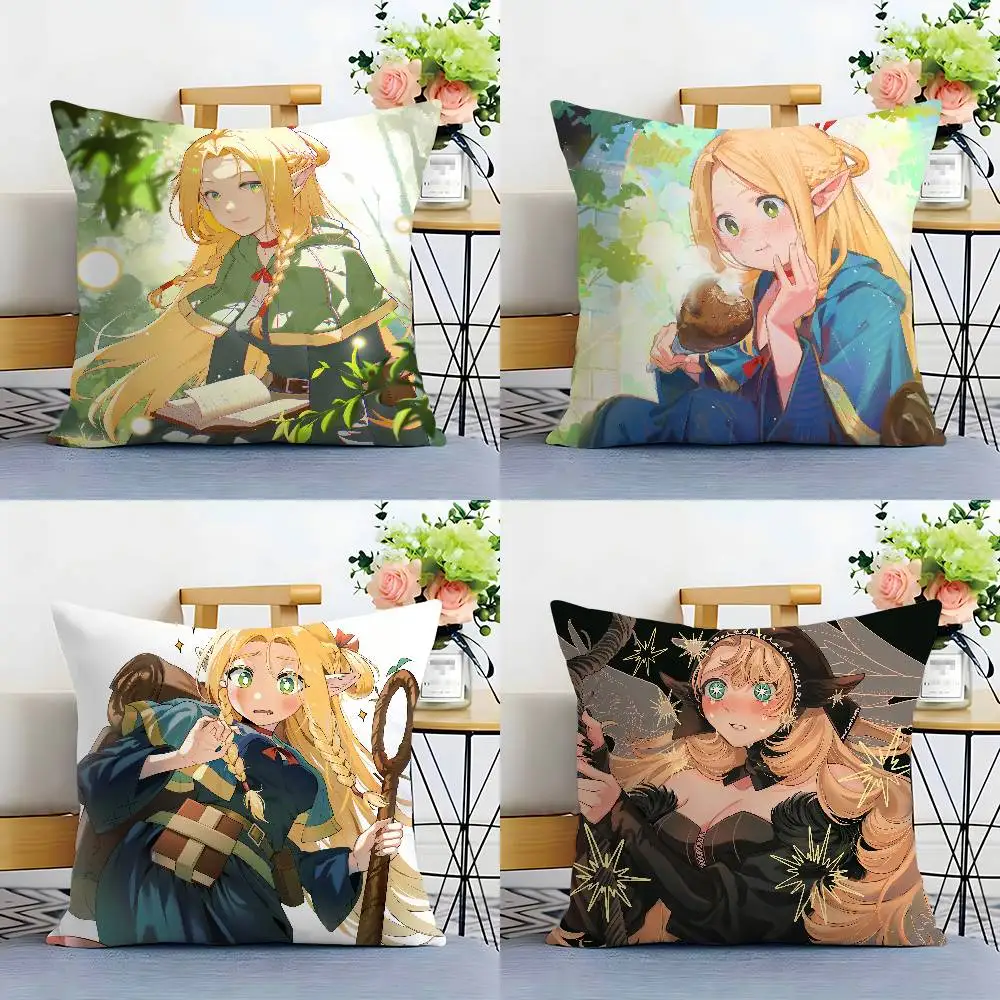 Anime M-Marcille Donato Pillow Case Sofa Decorative Home Double-sided Printing Short Plush Cushion Pillow Cover Holiday Gift