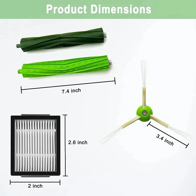 아이로봇 룸바 진공 청소기용 헤파 필터 사이드 브러시, 먼지 봉투 교체 부품, I7 I7 + I6 I8 I3 E5 E7 E & I 시리즈