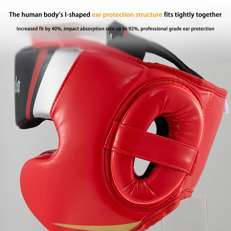 Boxing Helmet for Adults and Children, Sanda Head Protection, Combat, Muay Thai, Taekwondo Training, Full Face Guard Headgear