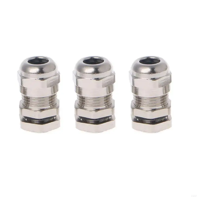 T5UF 3 Pcs Stainless Steel Cable Gland PG7 3.0-6.5mm Cable Connectors Easy to Use