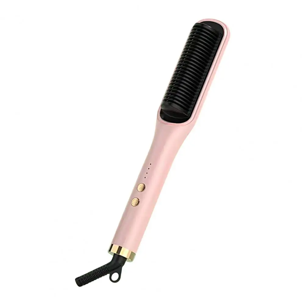 

Practical Safe Straightening Curling Hair Comb Styling Tools Anti-scalding Unisex Electric Straightening Comb for Barber