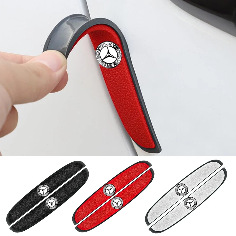 

4Pc Rubber Anti Collision Strip Car Door Rearview Mirror Protector Stickers For Mercedes Benz W124 W126 W140 W168 W169 W176 W220