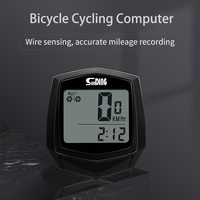 Bicycle Cycling Computer LCD Display Wired Odometer 15 Kinds of Functions Accurate Recording Auto Sleep Replaceable Battery