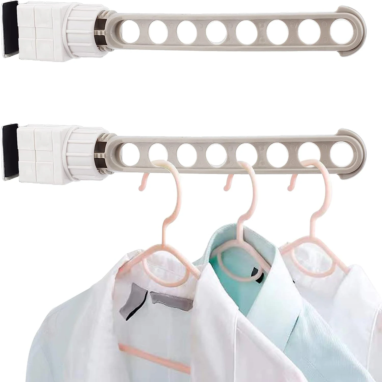 Clothes rack Window Clothes Hangers Wall Mounted Travel Indoor Space Saving Clothes Hangers for clothes 8-hole drying rack