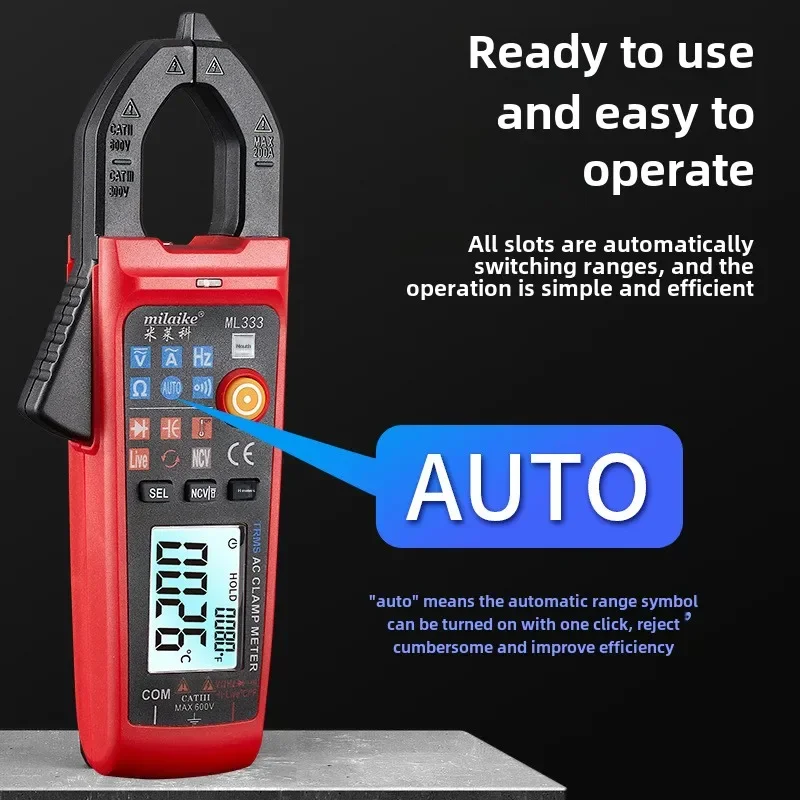 Factory Wholesale Clamp Multimeter Digital Ammeter High Precision Clamp Multifunctional Clamp Meter