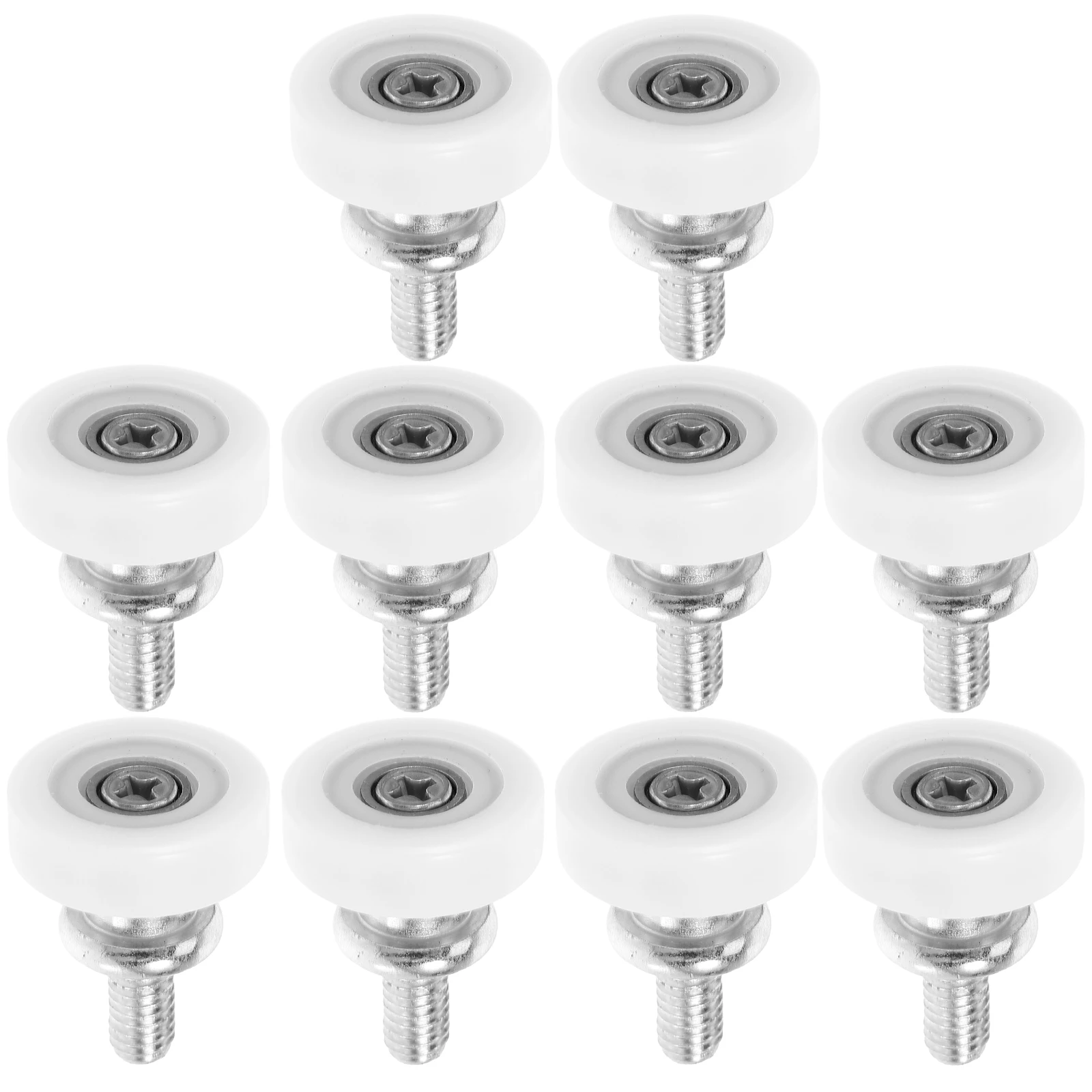 

10pcs Bearing Pulley Fridge Wheels Stainless Steel Cabinet Roller Sliding Door Pulleys Drawer Slide Rollers Window Metal