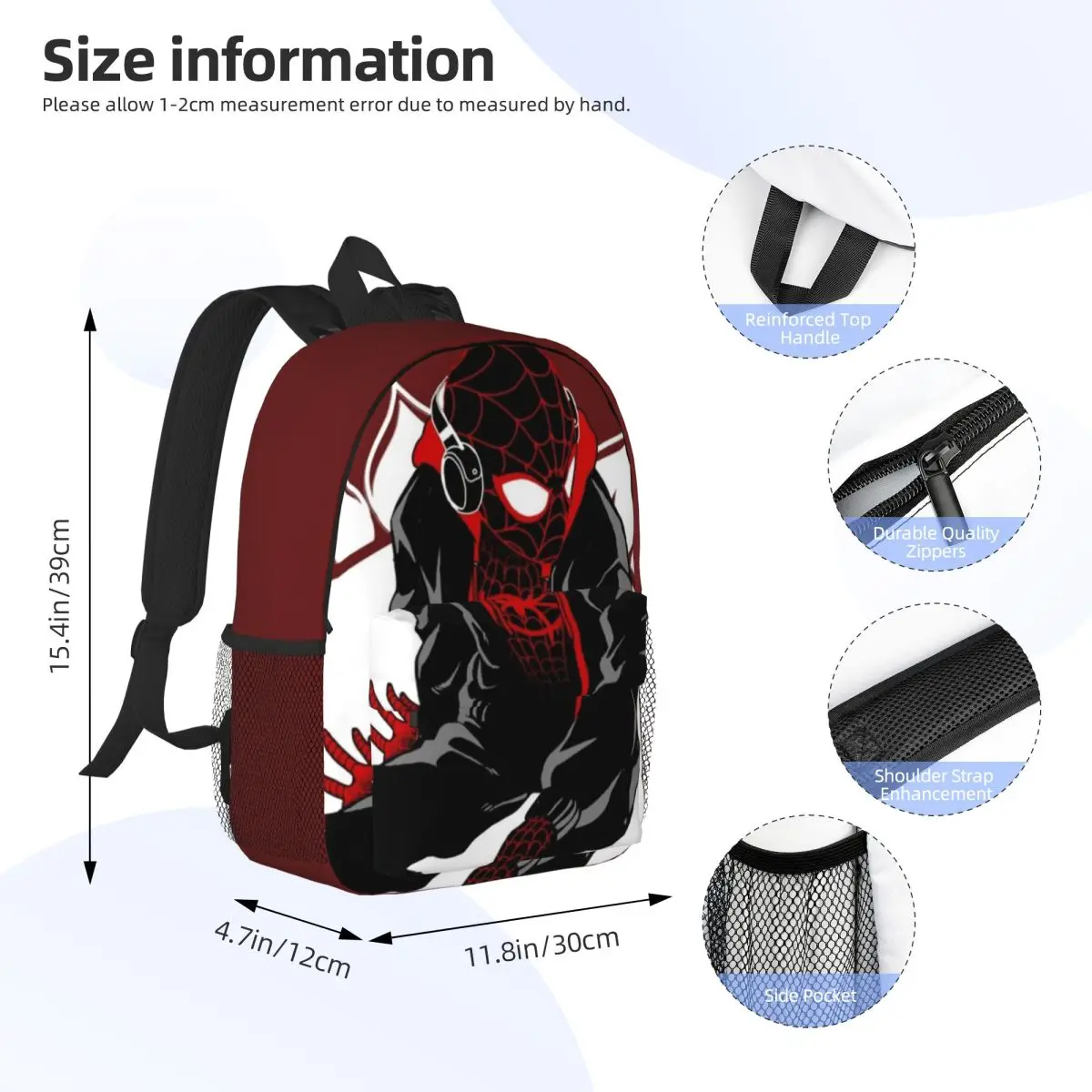Spider Ghost Durable 15-Inch Backpack - Ergonomic Lightweight Design for Comfort and Convenience
