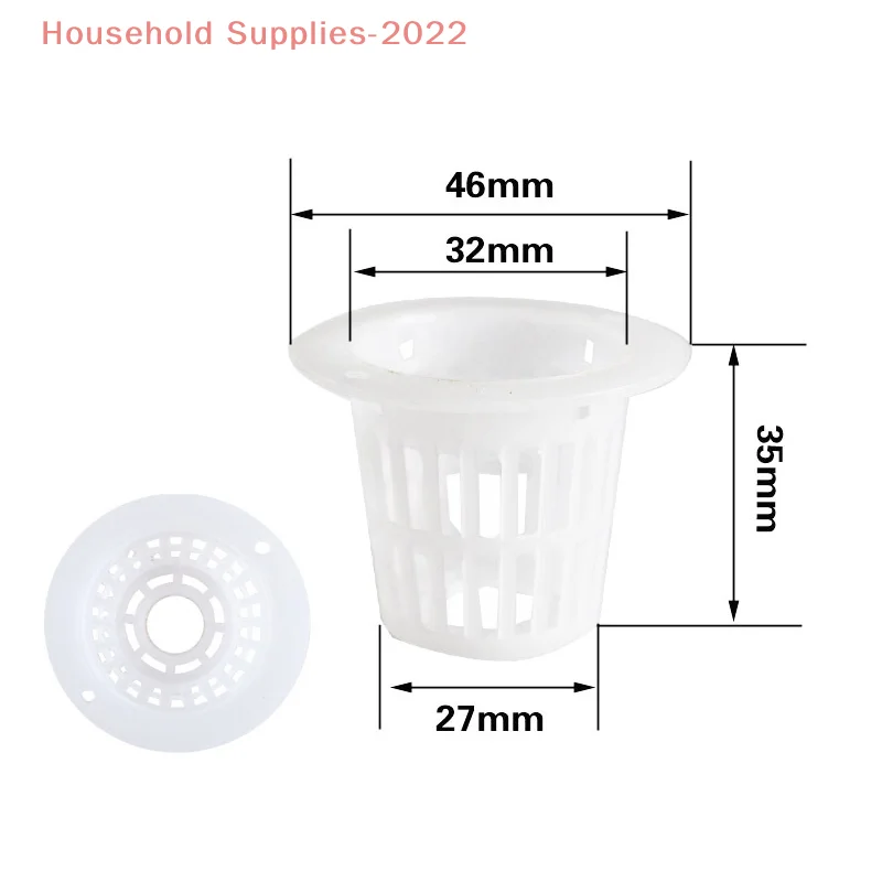 

6 упаковок корзины для посадки гидропонных растений PE пластиковая корзина для посадки овощей верхняя часть внутреннего диаметра 3,2 см/высота 3,5 см