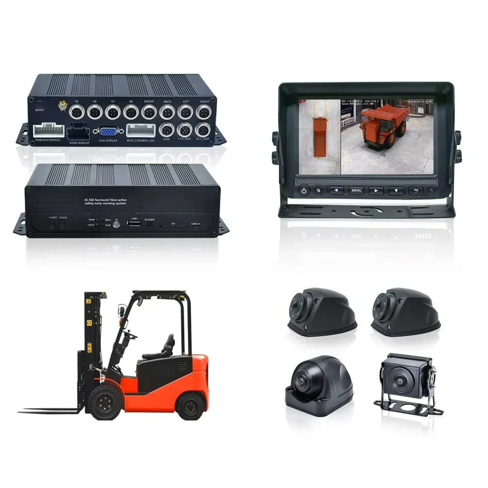 

Панорамная система обзора Veise 360, система мониторинга камеры с искусственным интеллектом для вилочных погрузчиков, грузовиков
