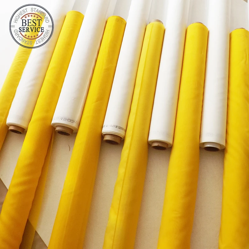 

Free Shipping! 100T 40um Polyester Fabric For Printing High Tension Silk Screen Printing Mesh 145cm Width White Yellow Color