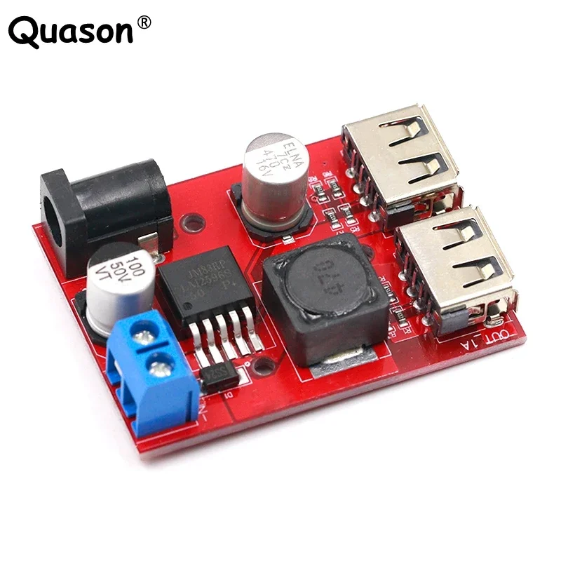 LM2596 LM2596S Dual Usb DC-DC 9V 12V 24V 36V Naar 5V 3A Step Down Buck converter Board Autolader Solar Voeding Module