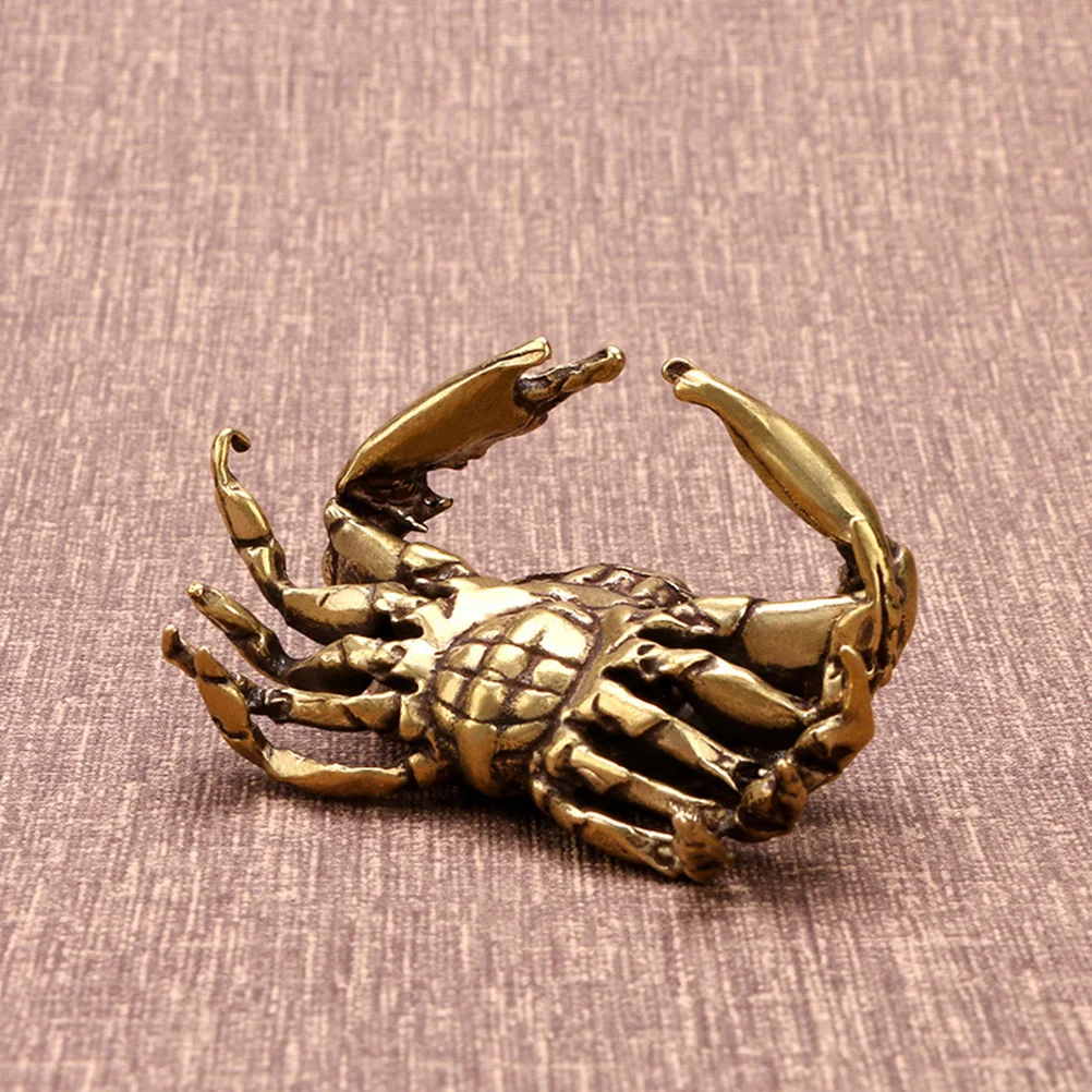 

Brass Crab Statue Delicate Design Sturdy Excellent Craftsmanship Unique Decor Office Interior Table Decor Mini Model