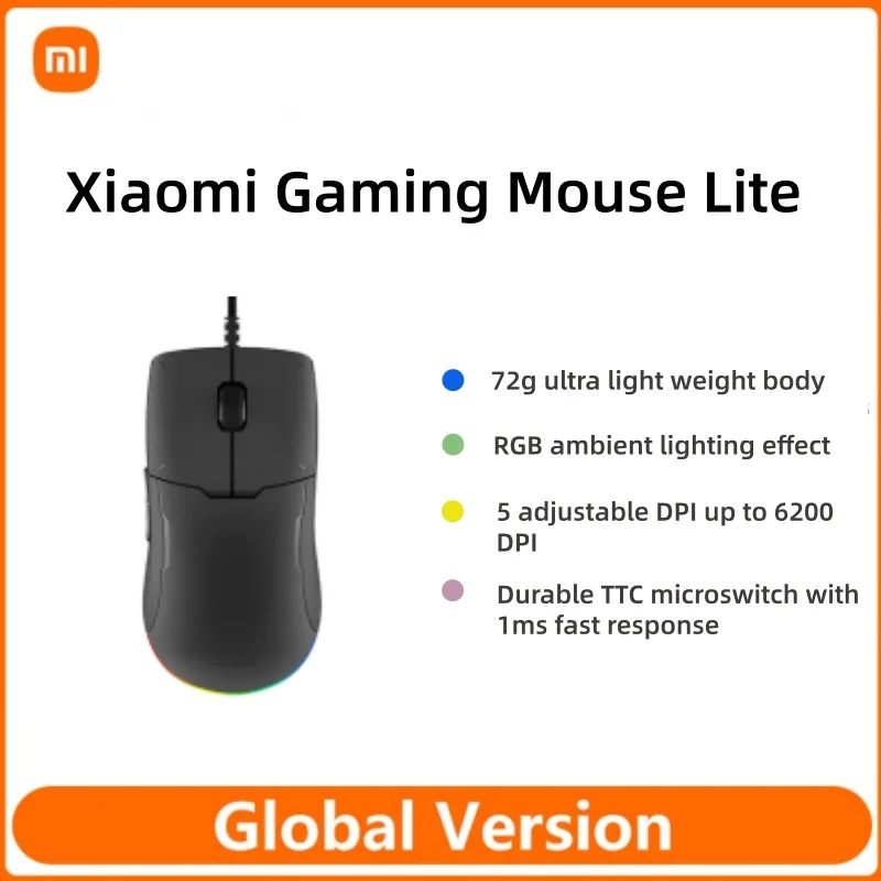 xiaomi-ゲーミングマウス-lite-72g-超軽量-rgb-バックライト付き有線マウス-5-段階-dpi-調整可能-ttc-マイクロスイッチ人間工学に基づいた-pc-ゲーム用