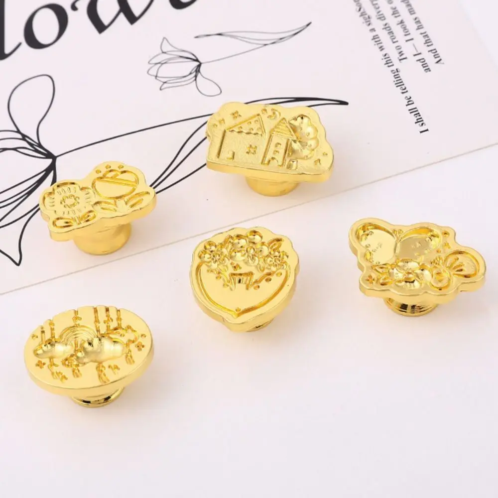 Replace Head Rose Embossed Sealing Wax Stamp DIY Tool Flowers Vintage Sakura Wax Seal Stamp Leaf Antique Metal