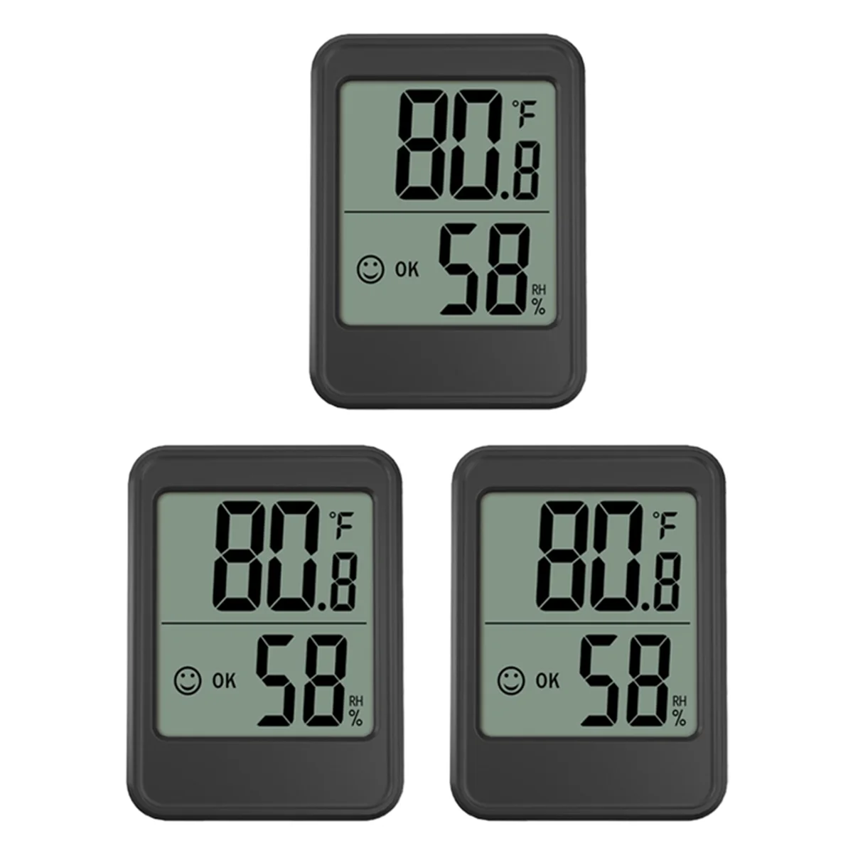 

ABIS-3Pcs Digital Humidity Meter Indoor Hygrometer Thermometer,Room Thermometer with Temperature and Humidity Monitor