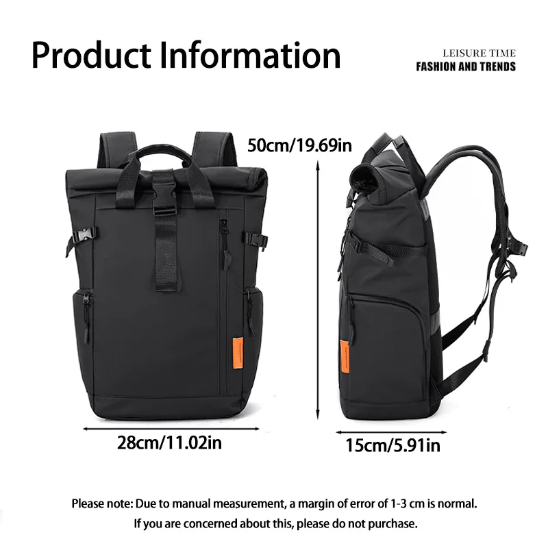 メンズトラベルバッグ 15.6インチ ラップトップコンピューターバックパック アウトドア防水 キャンプ ハイキング スクールバッグ カレッジ ビジネスリュックサック