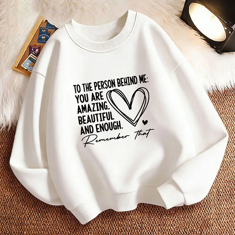Lustiger Kinderpullover mit Rundhalsausschnitt, Frühlings-Herzdesign, Grafik-Print Hoodie für Jungen und Mädchen