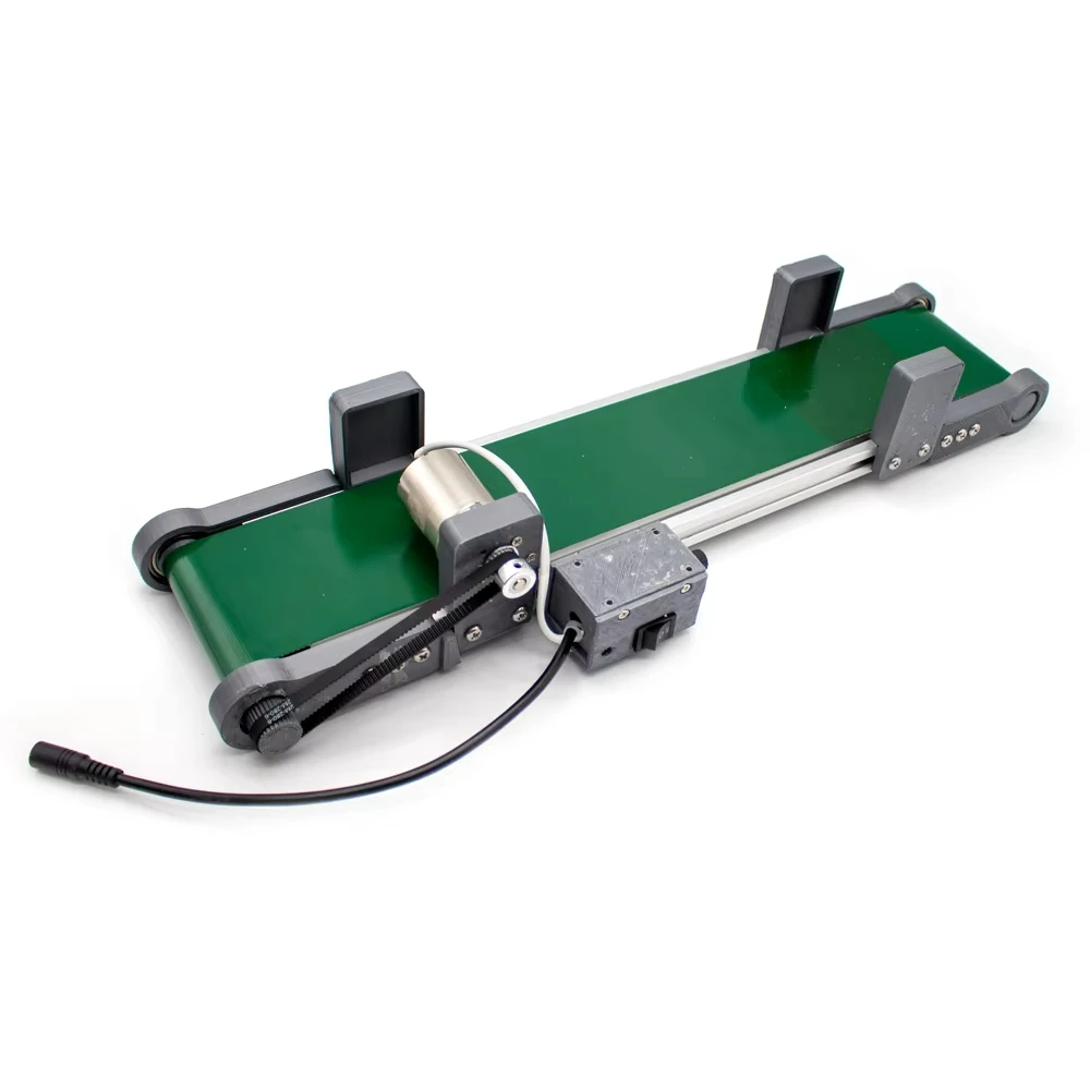 DC 12V Electric Desktop Conveyor Belt – 0-116RPM Adjustable Speed for Elevator Model & Friction Experiment
